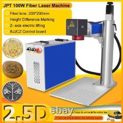 100W 2.5D JPT Mopa Fiber Laser Marking Machine Metal 3D Deep Relief Engraving