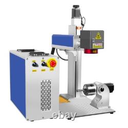 100W 2.5D JPT Mopa Fiber Laser Marking Machine Metal 3D Deep Relief Engraving