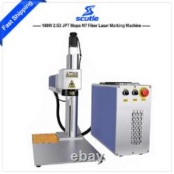 100W 2.5D JPT Mopa M7 Fiber Laser Marking Machine Metal Deep Curved Engraving