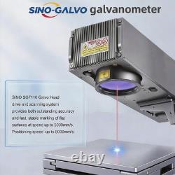 100W Auto Focus JPT M7 Mopa 110110mm Fiber Laser Marking Machine Metal Engraver