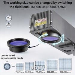 100W Auto Focus JPT M7 Mopa 110110mm Fiber Laser Marking Machine Metal Engraver