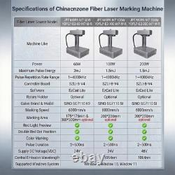 100W Auto Focus JPT M7 Mopa 110110mm Fiber Laser Marking Machine Metal Engraver