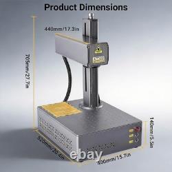 100W Auto Focus JPT M7 Mopa 110110mm Fiber Laser Marking Machine Metal Engraver