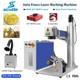 100w Auto Focus Jpt Mopa Fiber Laser Marking Engraver Machine With Air Purifier