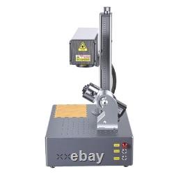 100W Auto Focus JPT Mopa Fiber Laser Marking Machine Color Engraver &Rotary Axis