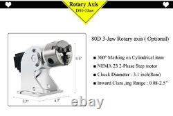 100W JPT Auto Focus M7 Fiber Laser Marking Machine Engraver Marker Rotary Axis