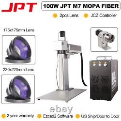 100W JPT M7 MOPA Laser Fiber Laser Marking Machine with Rotary Axis JCZ EzCad2
