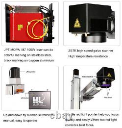 100W JPT M7 MOPA Laser Fiber Laser Marking Machine with Rotary Axis JCZ EzCad2