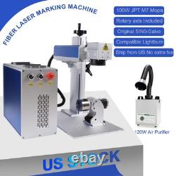 100W JPT M7 Mopa 200200 Fiber Laser Marking Machine Color Marking Lightburn US