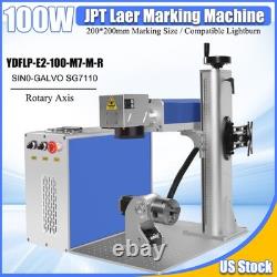 100W JPT M7 Mopa 200200mm Fiber Laser Marking Machine Color Marking Lightburn
