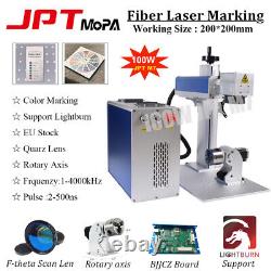 100W JPT M7 Mopa Fiber Laser Color Marking Machine Rotary 120W Fume Extractor