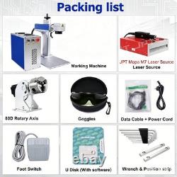 100W JPT M7 Mopa Fiber Laser Marking Machine Metal Steel Engraving Color Marker