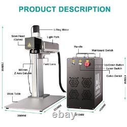100W JPT MOPA M7 Fiber Laser Engraver Laser Marking Machine With D80 Rotary Axis