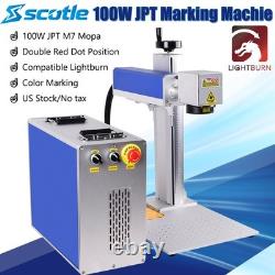 100W JPT MOPA M7 Fiber Laser Marking Machine Metal Steel Colors Marker Lightburn