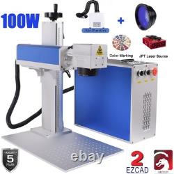 100W JPT MOPA M7 Fiber Laser Marking Machine Metal Steel Engraver ColorMarker US