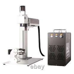 100W JPT MOPA M7 Fiber Laser Marking Machine Rotary Metal Steel Color Marking