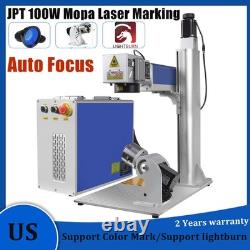 100W JPT Mopa Fiber Laser Engraver Marking Machine Support Lightburn Auto Focus
