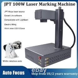 100W JPT Mopa Fiber Laser Marking Engraver Machine Auto Focus 175175mm US