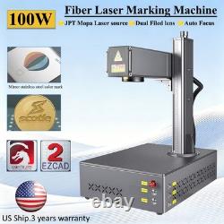100W JPT Mopa Fiber Laser Marking Machine Auto Focus Metal Laser Engraver US
