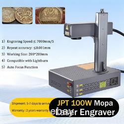 100W JPT Mopa Fiber Laser Marking Machine Auto Focus Metal Laser Engraver US