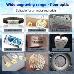 100W JPT Mopa Fiber Laser Marking Machine Rotary Metal Steel Printing Rotary US