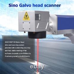 100W JPT Mopa Fiber Laser Marking Machine Rotary Metal Steel Printing Rotary US