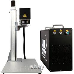 100W MOPA JPT M7 Fiber Laser Engraver Laser Marking Machine with D80 Rotary Axis