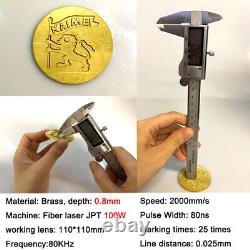 100W Mopa Fiber Laser Marking Machine Rotary Metal Engraving Remove Rust US