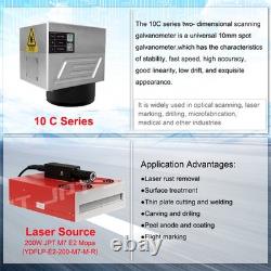 100W Mopa M7 Fiber Laser Marking Cutting Machine Ezcad2 with Rotary Mark Color