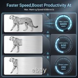 100With200With300W JPT M7 Mopa Fiber Laser Marking Machine Autofocus &Rotary Axis US