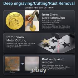 100With200With300W JPT M7 Mopa Fiber Laser Marking Machine Autofocus &Rotary Axis US