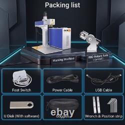 100With200With300W JPT M7 Mopa Fiber Laser Marking Machine Autofocus &Rotary Axis US