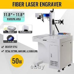 11.8 x 11.8 50W Raycus Fiber Laser Marking Machine Engraver For Metal Marker