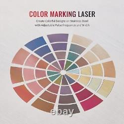 12x12JPT Fiber Laser Marking 100W MOPA Metal Engraving Color Marking+Rotary Axis