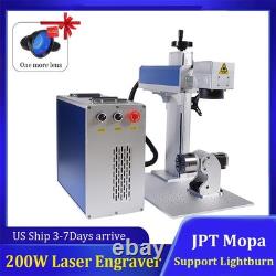 200W Fiber Laser Engraver JPT Mopa Laser Marking Machine Deep Engraver 200mm US