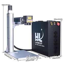 200W JPT Fiber Laser Engraver Laser Steel Gold Marking Machine Rotary US STOCK