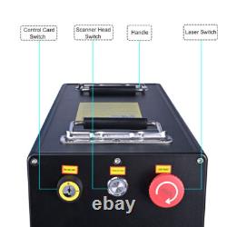 200W JPT Fiber Laser Engraver Laser Steel Gold Marking Machine Rotary US STOCK