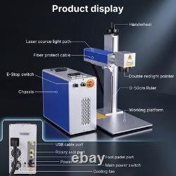 200W JPT Fiber Laser Marking Desktop Laser Engraver Compatible Lightburn US