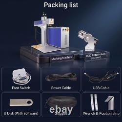 200W JPT Fiber Laser Marking Desktop Laser Engraver Compatible Lightburn US
