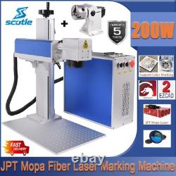200W JPT M7 Fiber Laser Marking Machine Metal Steel Engraver Color Marker&Rotary