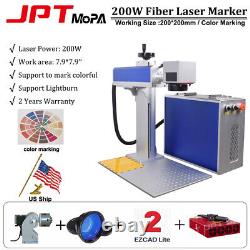 200W JPT M7 Mopa 175175mm Fiber Laser Color Marking Machine For Lightburn