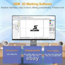200W JPT MOPA 3D Fiber Laser Marking Machine Curved Relief Deep Engraving Marker
