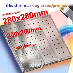 200W JPT MOPA 3D Fiber Laser Marking Machine Curved Relief Deep Engraving Marker