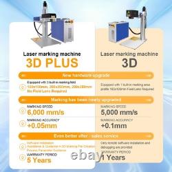 200W JPT MOPA 3D Fiber Laser Marking Machine Curved Relief Deep Engraving Marker