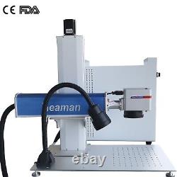 200W JPT Mopa M7 Fiber Laser Steel Color Engraver Mark Cut Machine Motor Lift US
