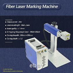 20W 7.9X7.9 Mini Portable Desktop Fiber Laser Marking Machine For Metal Brass