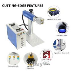20W 7.9X7.9 Mini Portable Desktop Fiber Laser Marking Machine For Metal Brass