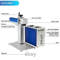 20W Fiber Laser Engraving Machine Metal Marking Machine w 100K Hour Laser Source