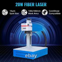 20W Fiber Laser Marking Machine Engraving Cutter with EZCAD2 Control Software
