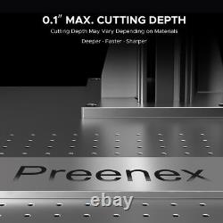 20W Fiber Laser Metal Marking 6.9x6.9 MOPA Metal Laser Engraver with Rotary Axis